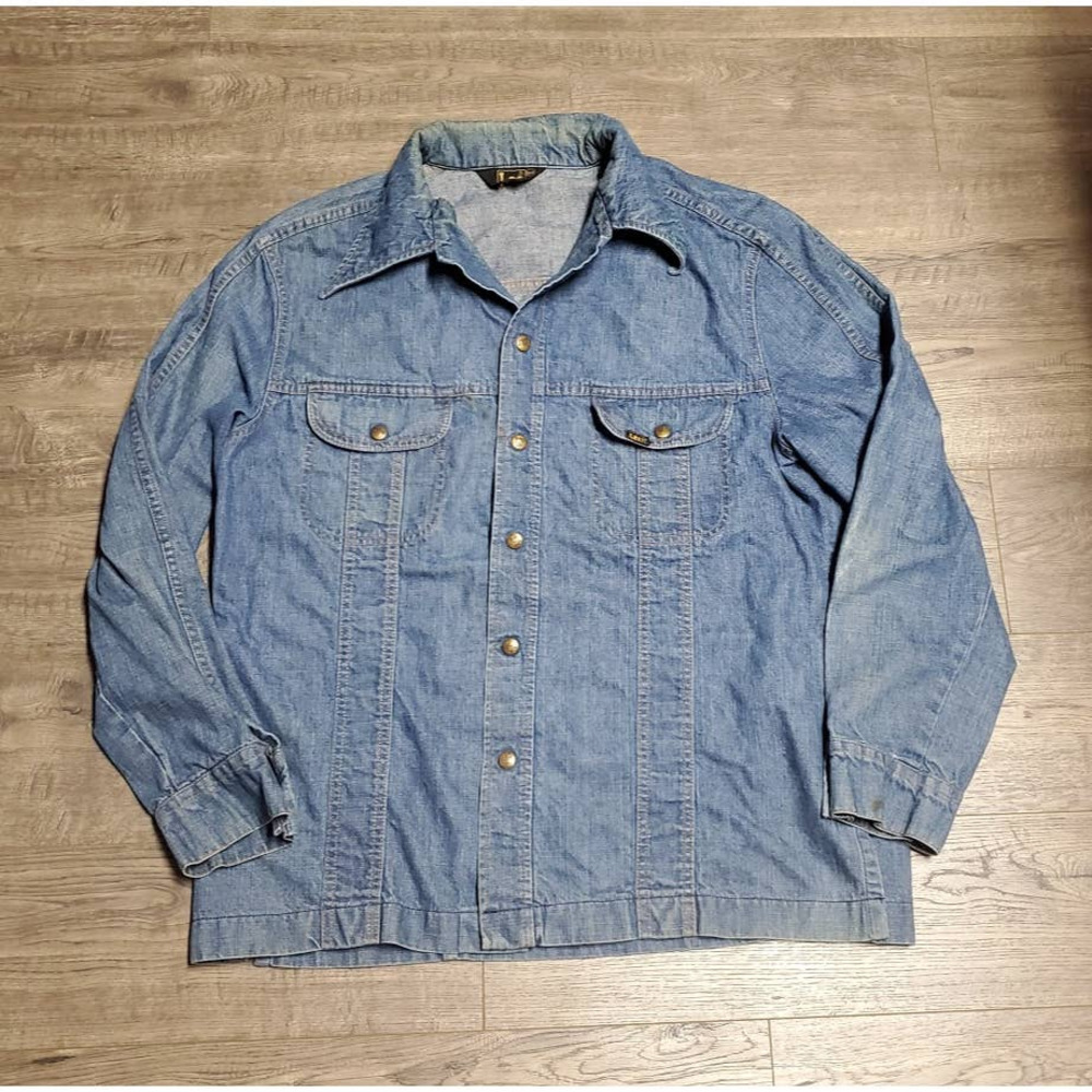 XL Vintage 80s Lee Denim Jean Shirt Jacket